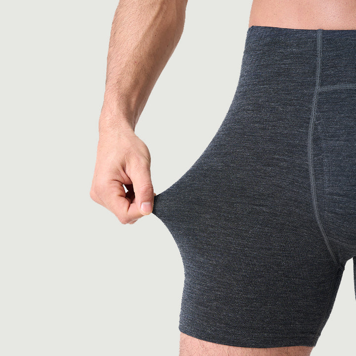 Calzoncillos Boxer Ropa Interior 100% Lana Merino para Hombre Negro - MT15