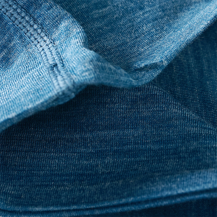 Halswärmer aus Merinowolle für Kinder, Blau Melange -MT13