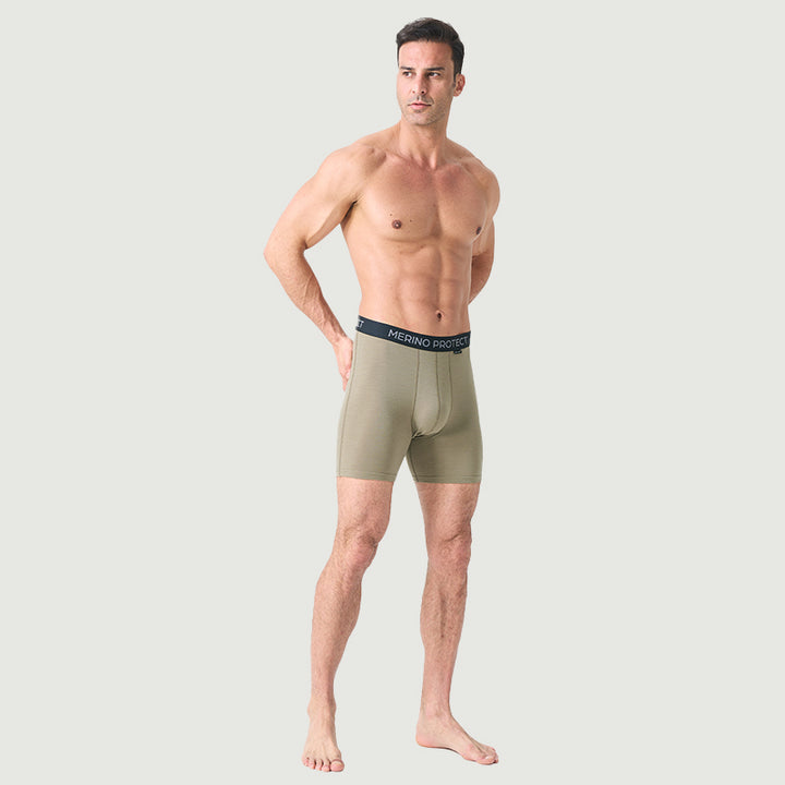 Herren-Boxershorts aus 100 % Merinowolle, Schwarz – MT15