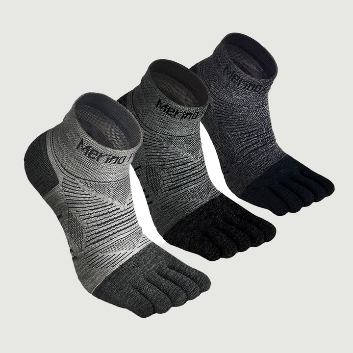 Merino Hike Lightweight Mini-Crew Five-Toe Socks - 3 Pairs
