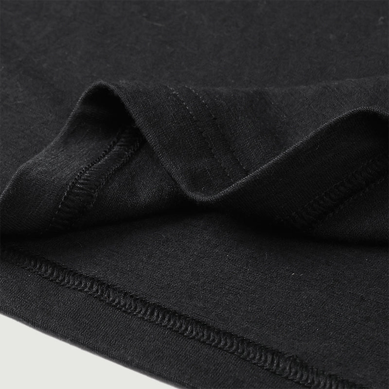 Camiseta Hombre 100% Lana Merino Negra - MT01 