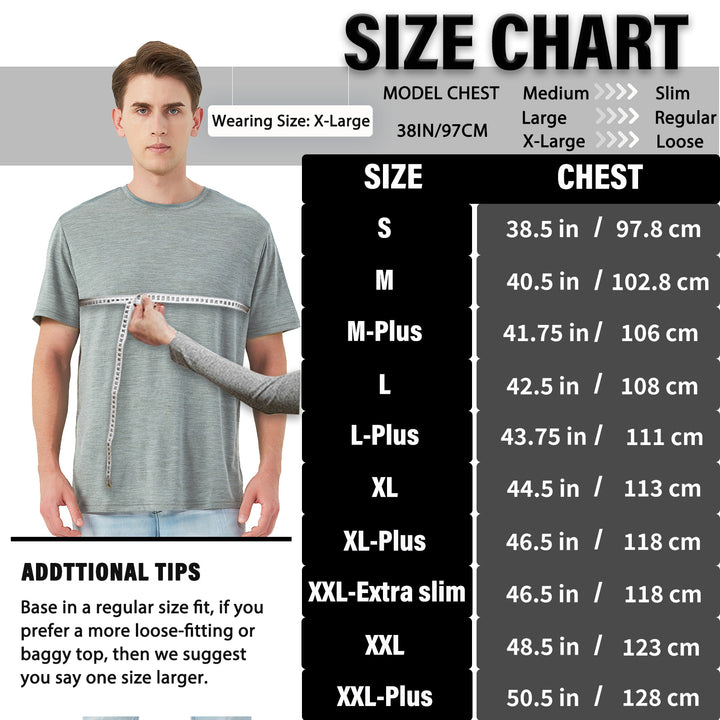 Men's Merino 170g Classic Short Sleeve T-Shirt Gray