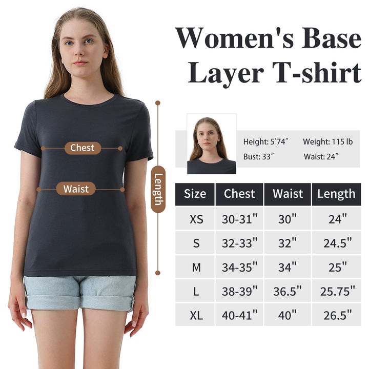 Women’s 100% Merino Wool T-Shirt Charcoal - MT02