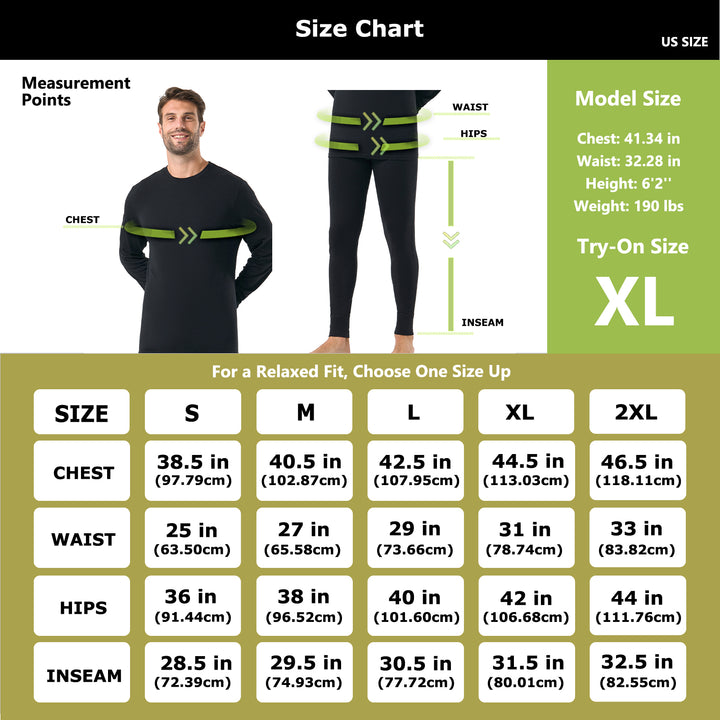 Men's Merino 200 Thermal Base Layer Set Black