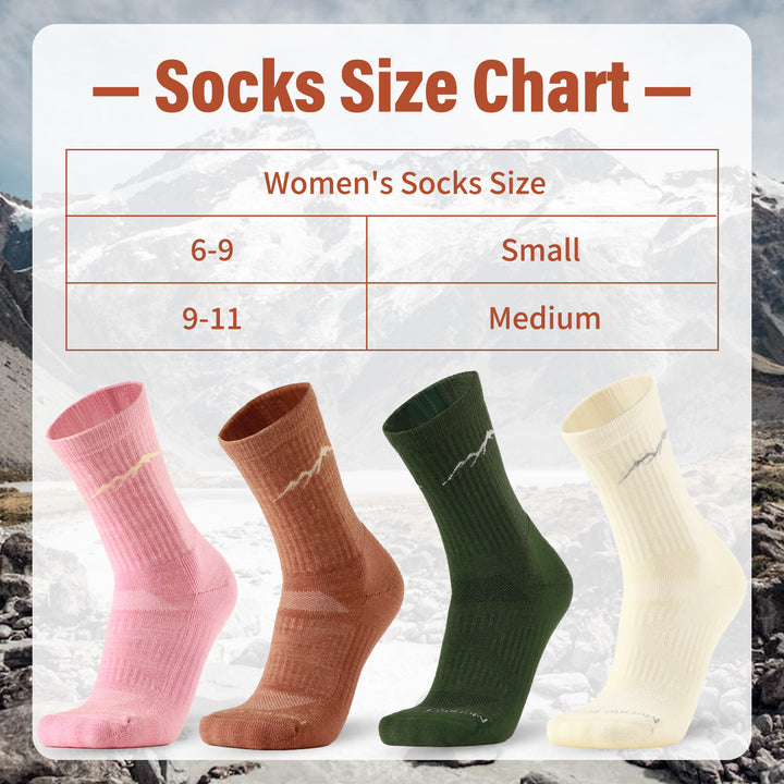 4 pares de calcetines de lana merino orgánica para mujer Naranja - MT17 
