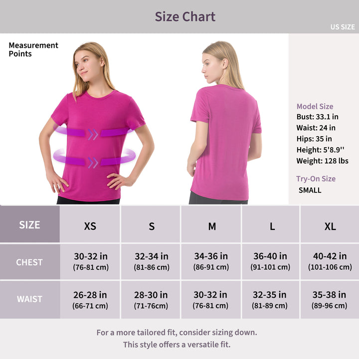 T-Shirt für Damen, 100 % Merinowolle, Smaragdgrün – MT02 