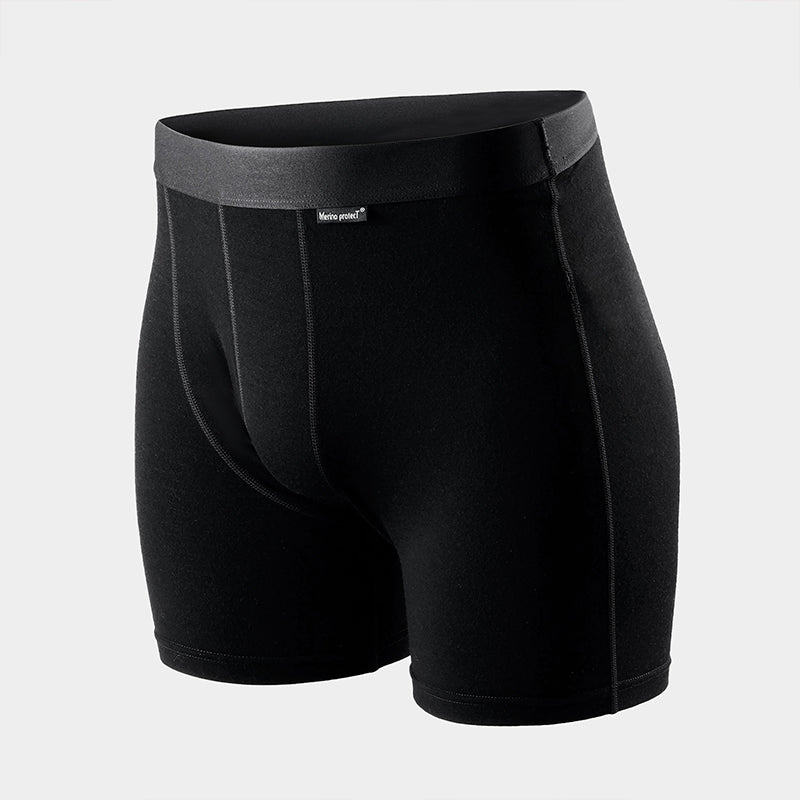 Men’s lightweight 180g Merino wool boxer brief, breathable, moisture-wicking, odor-resistant, ideal for hiking, camping, and long-distance travel