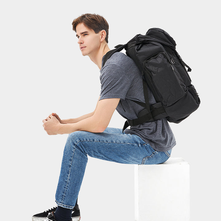 Model wearing short sleeve crew t-shirt crafted from lightweight merino wool, offering odor resistance, effective moisture control, and all-day comfort.
