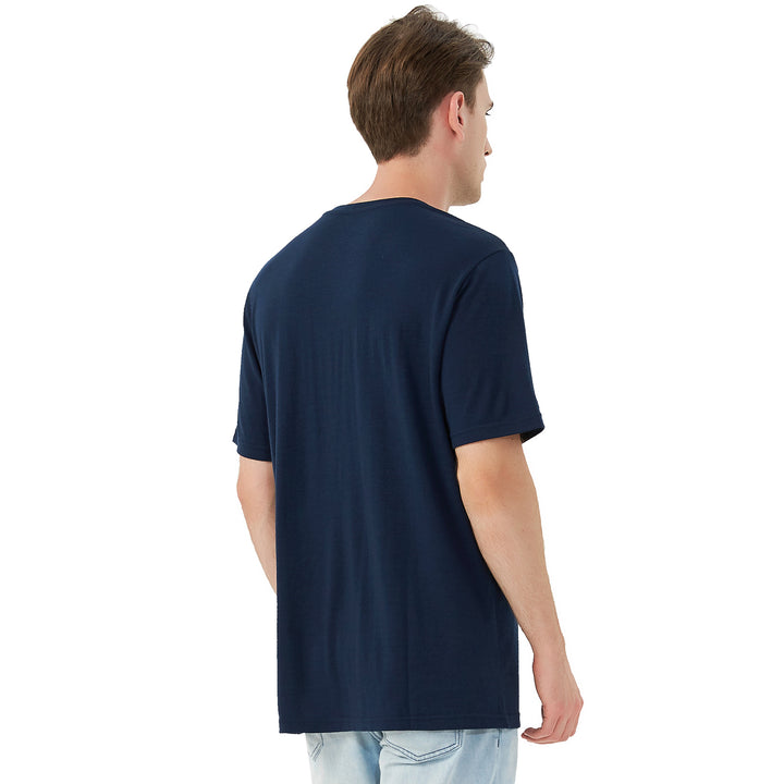 Men's 100% Merino Wool T-Shirt Navy - MT01