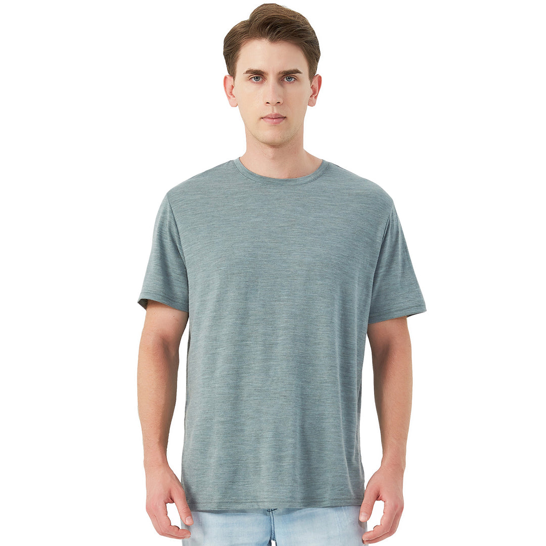 Men's 100% Merino Wool T-Shirt Gray - MT01