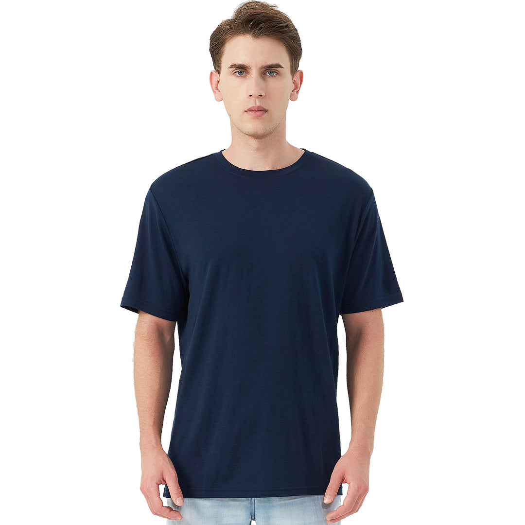 Men's 100% Merino Wool T-Shirt Navy - MT01