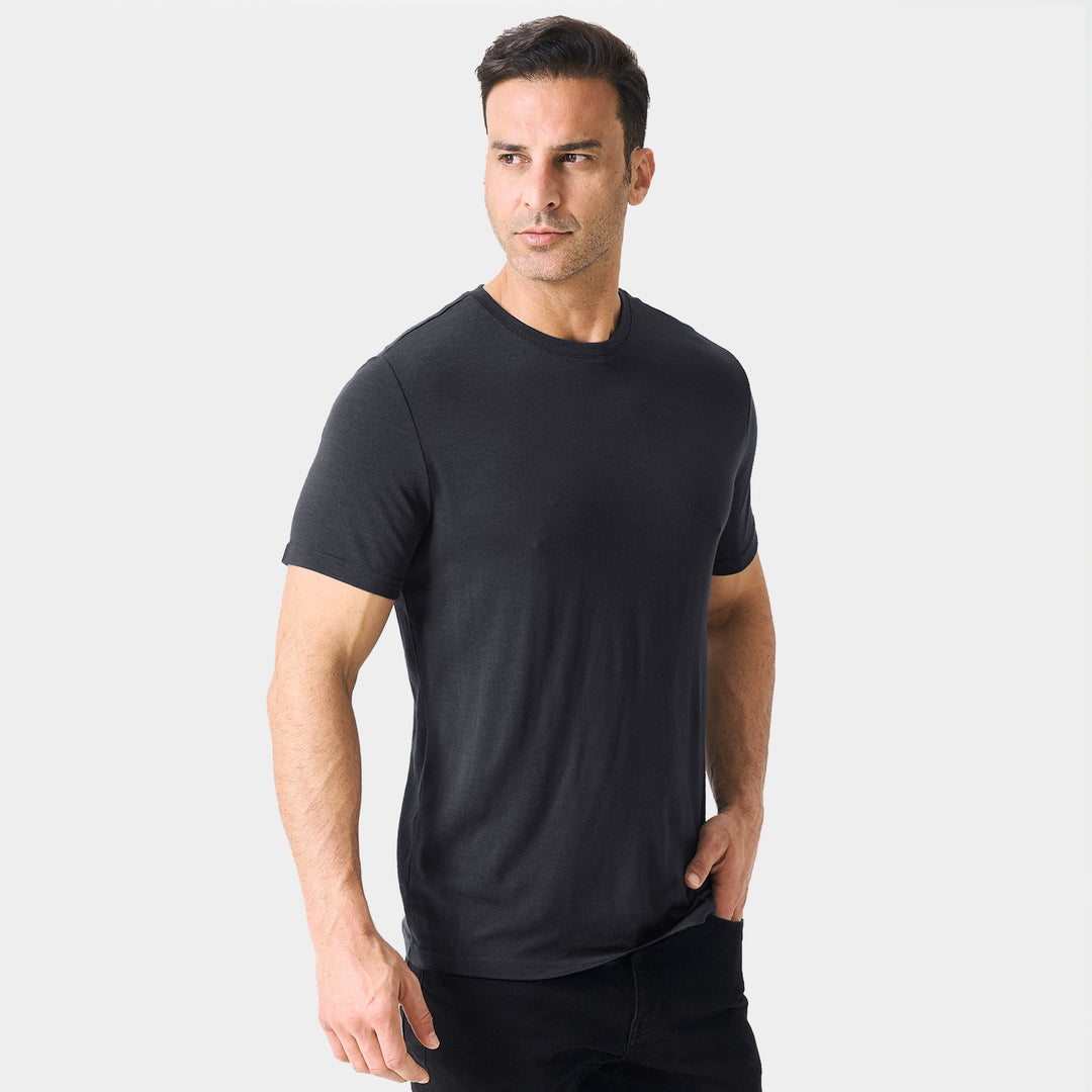 Midweight 100% Merino wool tee designed for year-round outdoor adventures, offering natural moisture-wicking, odor resistance, and breathable comfort.