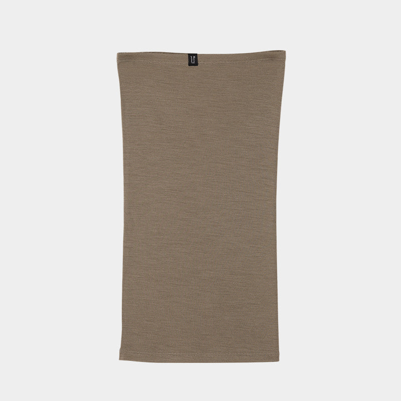Unisex Merino wool 250g neck gaiter in Olive Strata Green, warm breathable face and neck protection for cold weather