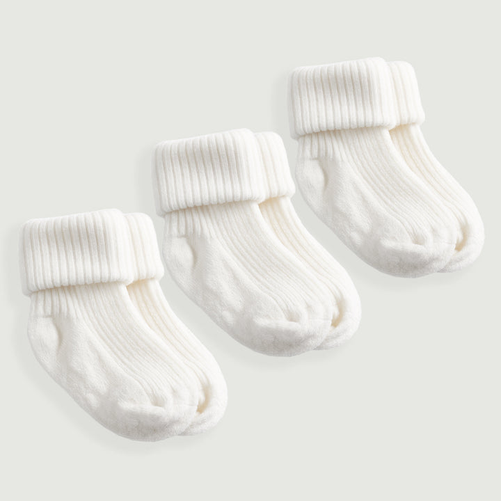 Polainas de cuello para niños de lana merino Azul Melange -MT13