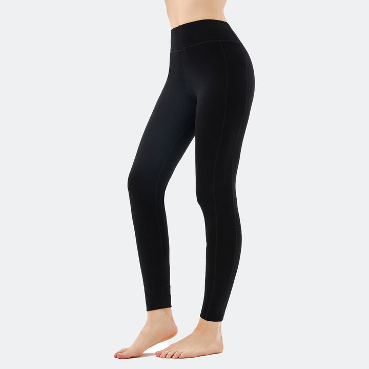 Midweight merino wool leggings that wick moisture, keep you dry, and maintain comfort during long outdoor adventures
