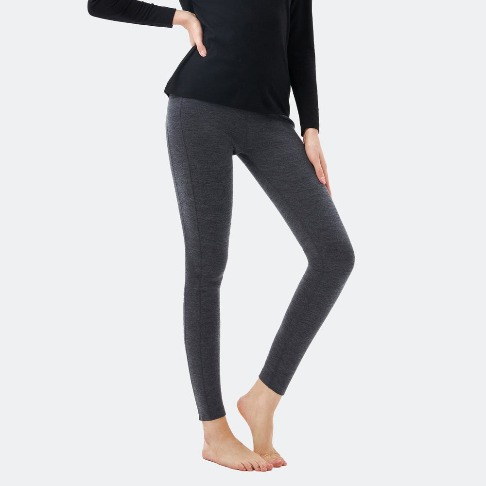 Midweight merino wool leggings that wick moisture, keep you dry, and maintain comfort during long outdoor adventures
