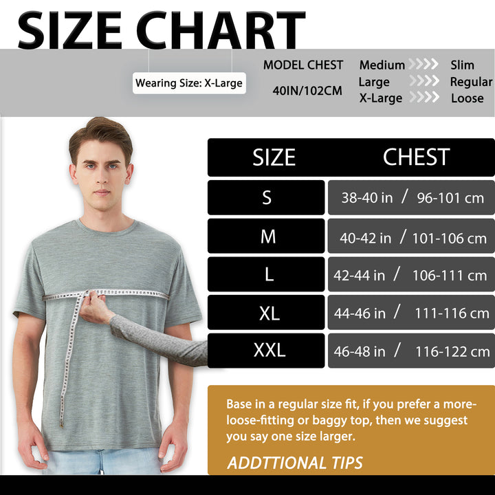 Men's Merino 170g Classic Short Sleeve T-Shirt Gray