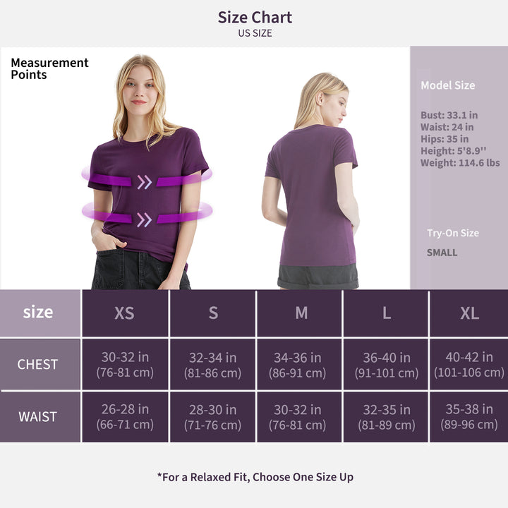 Women's Merino 170g Classic Short Sleeve T-Shirt Dark Purple