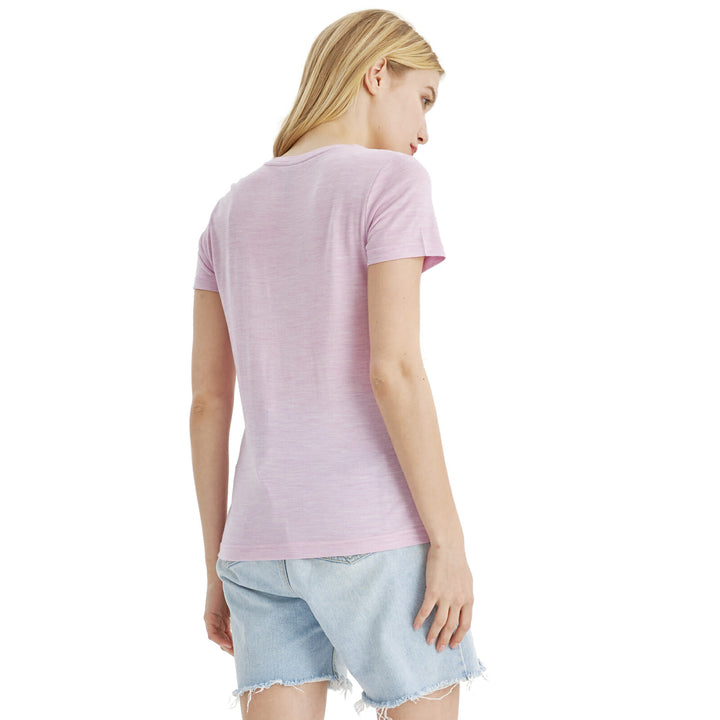 Women’s 100% Merino Wool T-Shirt Pink Heather MT02