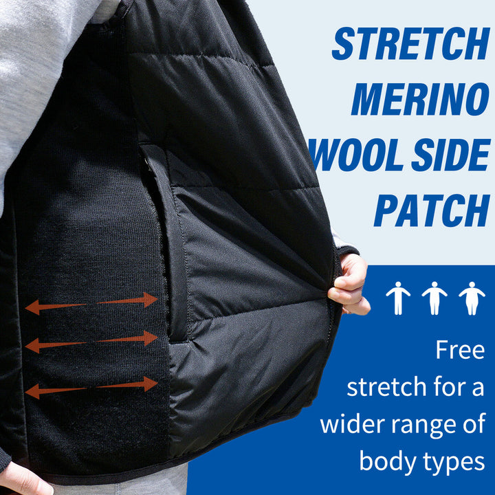 Men's 100% Merino Wool Vest Black - MT20