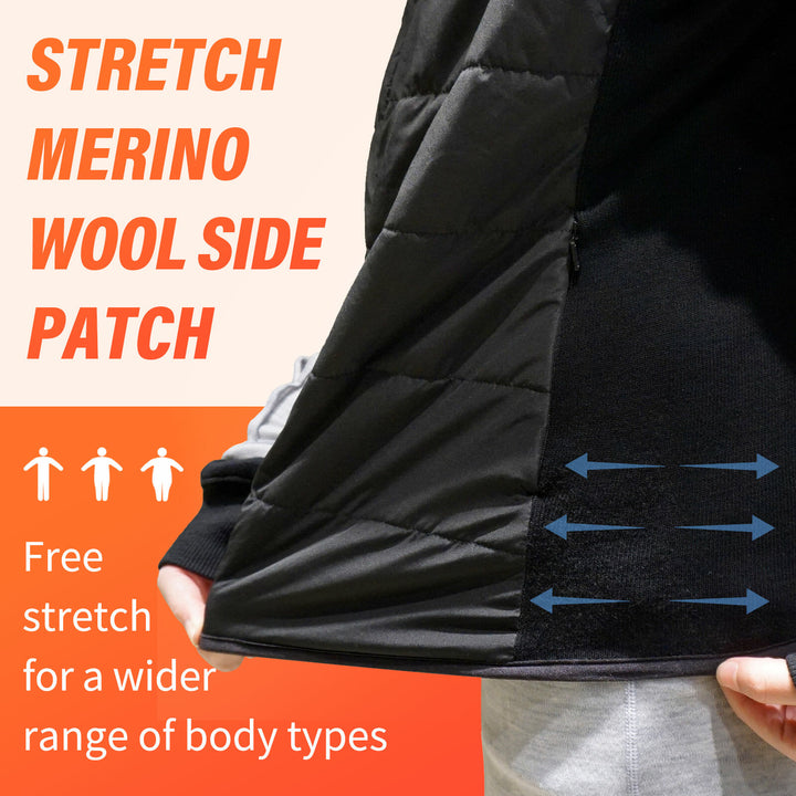Women’s 100% Merino Wool Vest Black - MT21