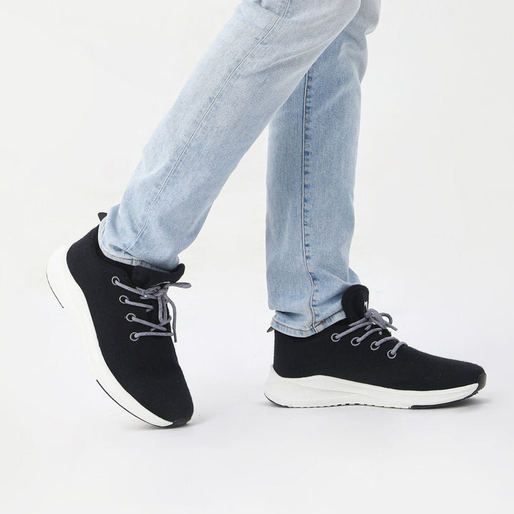 Men's 100% Merino Wool Lace-up Sneaker Dark Grey - MT11