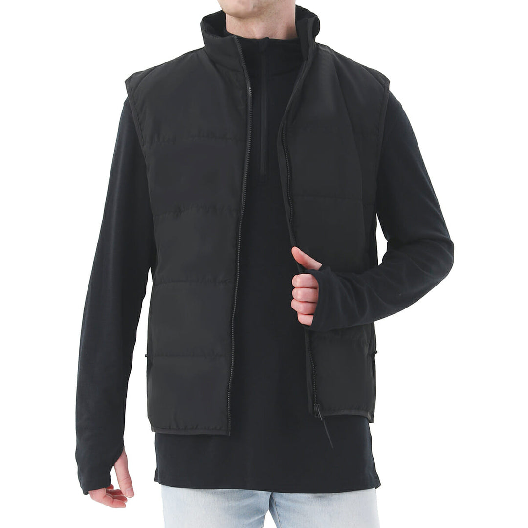 Men's 100% Merino Wool Vest Black - MT20
