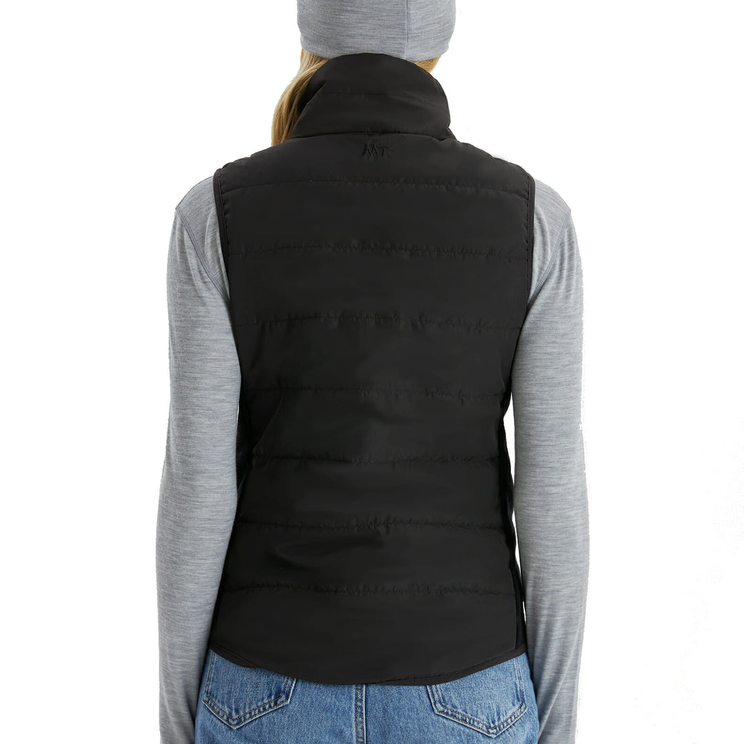 Women’s 100% Merino Wool Vest Black - MT21