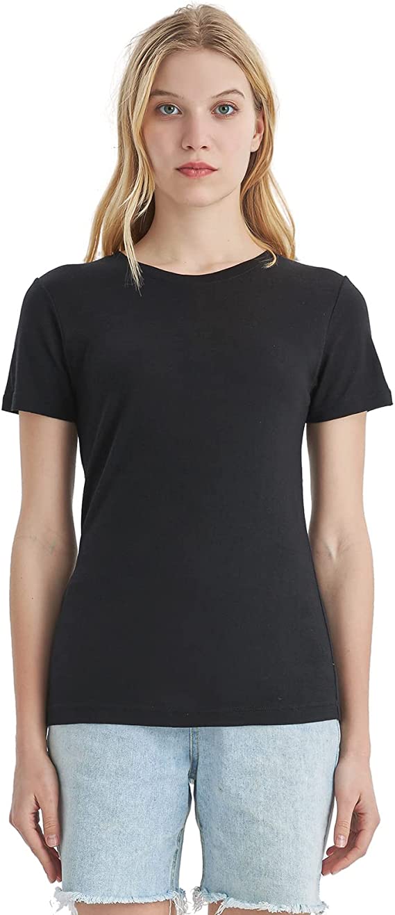 Women’s 100% Merino Wool T-Shirt Black - MT02