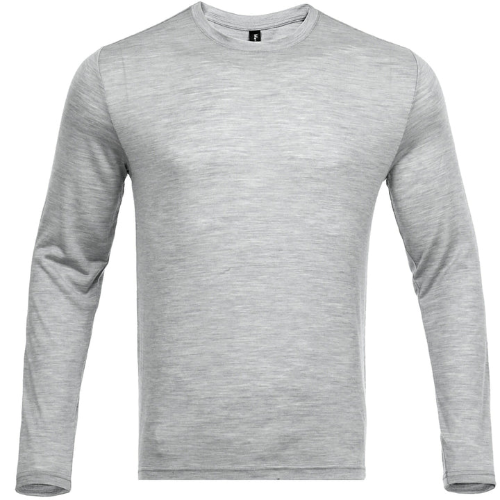 Men's 100% Merino Wool Base Layer Light Grey - MT03